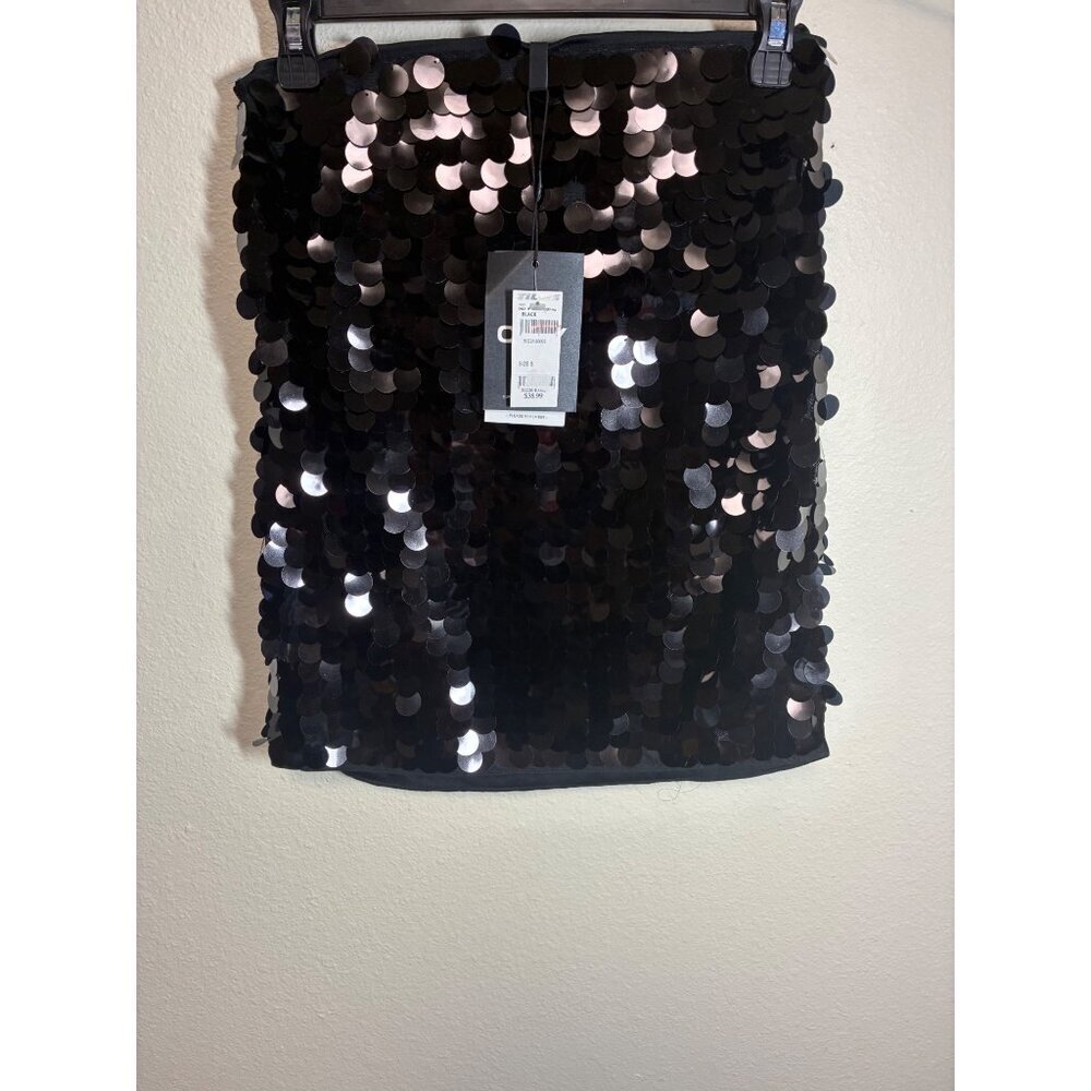 NWT ONLY Sequin Skirt Black Party Club Y2K Retro Glam Size Small MSRP $39